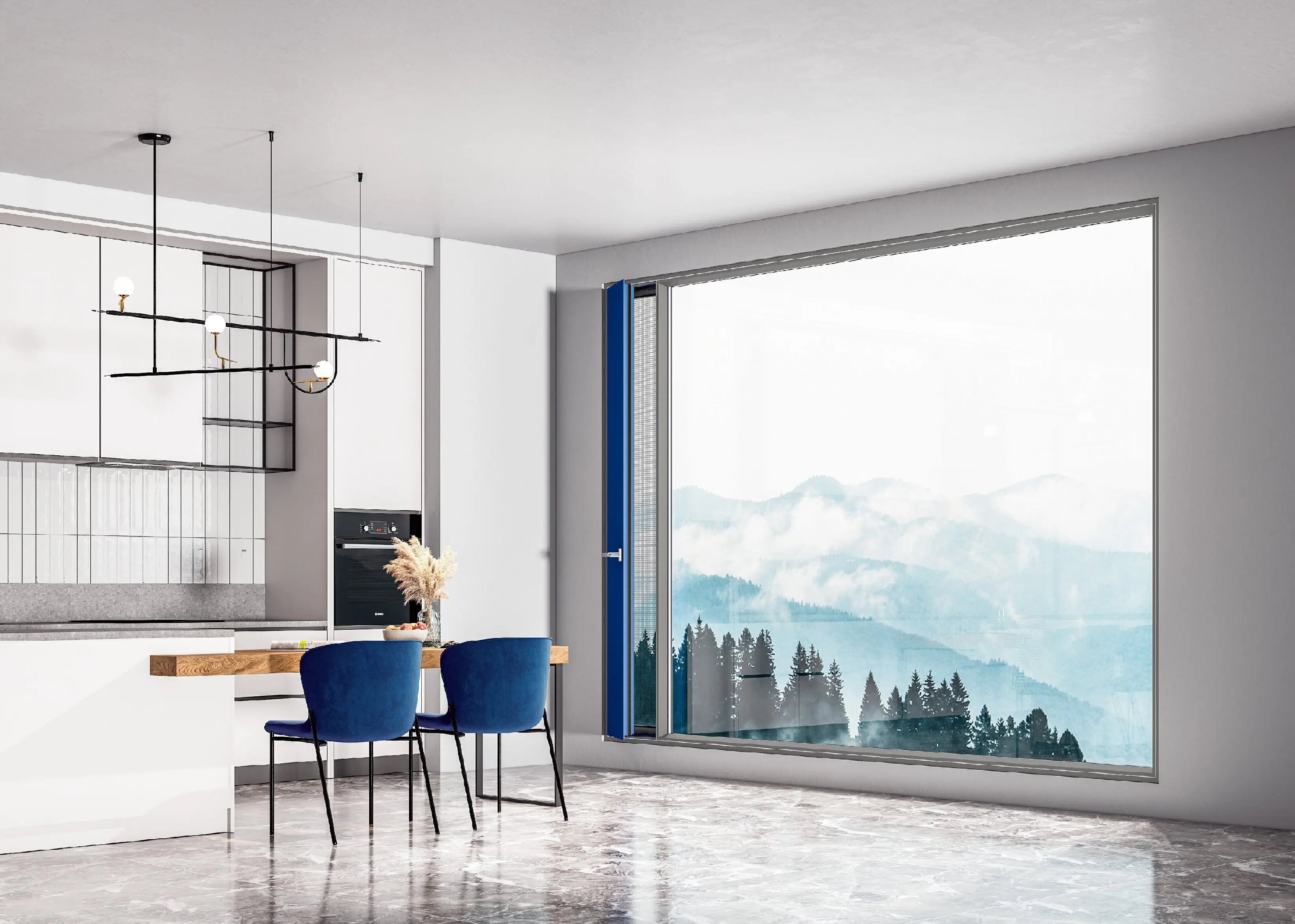 HYGP96 Series System Window Inward Tilting Outward Opening Casement Window