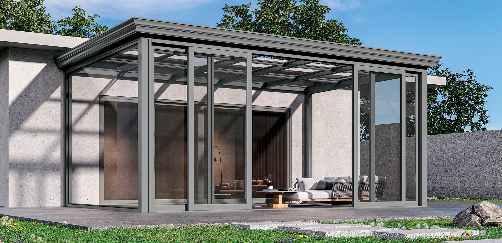 HYGT125Z Panoramic Heat-insulated Sliding Window and Door