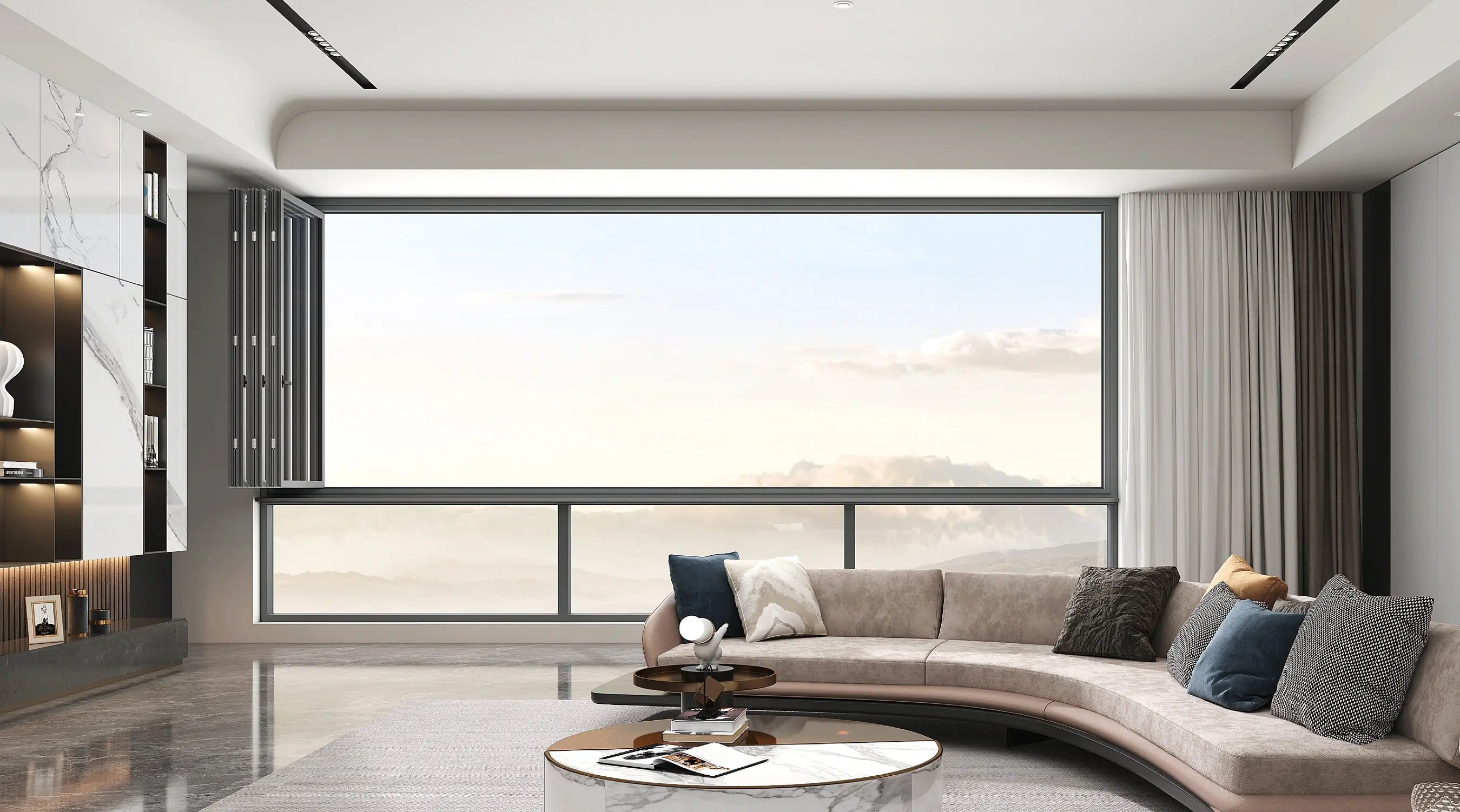 HYZDC55 Thermal Break Double Free Folding Window